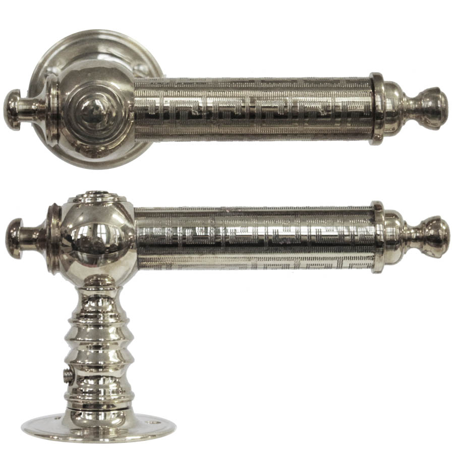 Dörrhandtaget Slottsskogen i förnicklat (Låsbolaget 110) (bild för) Dörrhandtaget Slottsskogen i förnicklat (Låsbolaget 110)