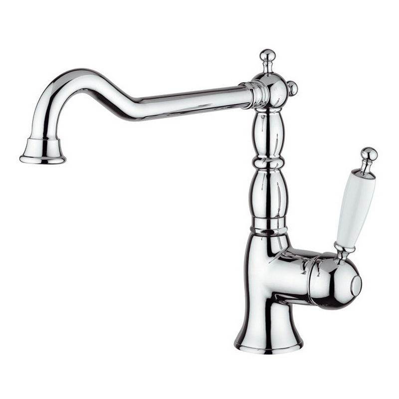 Oxford köksblandare 6380 krom med vitt handtag (bild för) Oxford köksblandare 6380 krom med vitt handtag